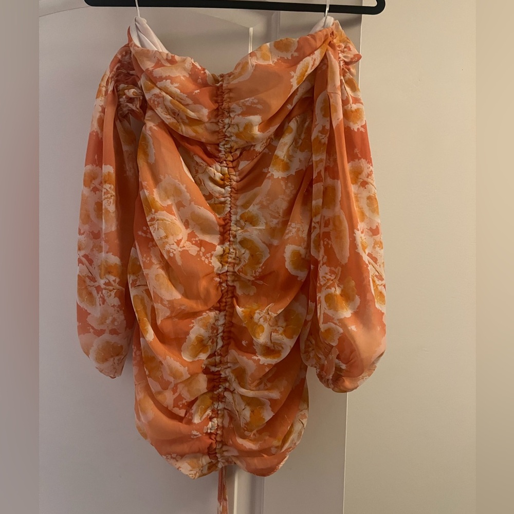 Orange Blossom Scrunch Dress